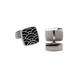 Mansetinööbid - emailitud must Mansetinööbid - emailitud must